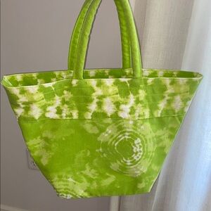 Green Tie-Dye Tote Bag